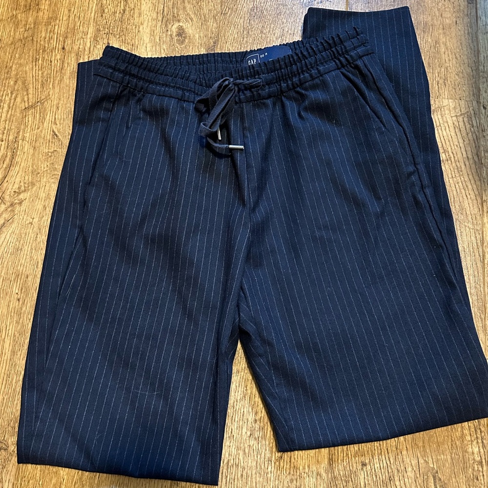 GAP Stripe Drawstring Pants in Bi-Stretch
